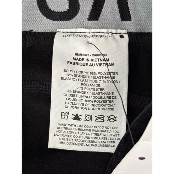 NIKE Pro Dri-Fit Girls Black Gray Mid-Rise Crop Legging Tight Fit Size S + NEW - Picture 9 of 10